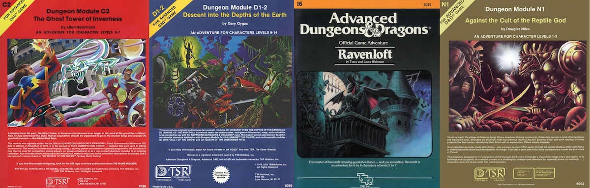 Classic D&D Adventure Covers