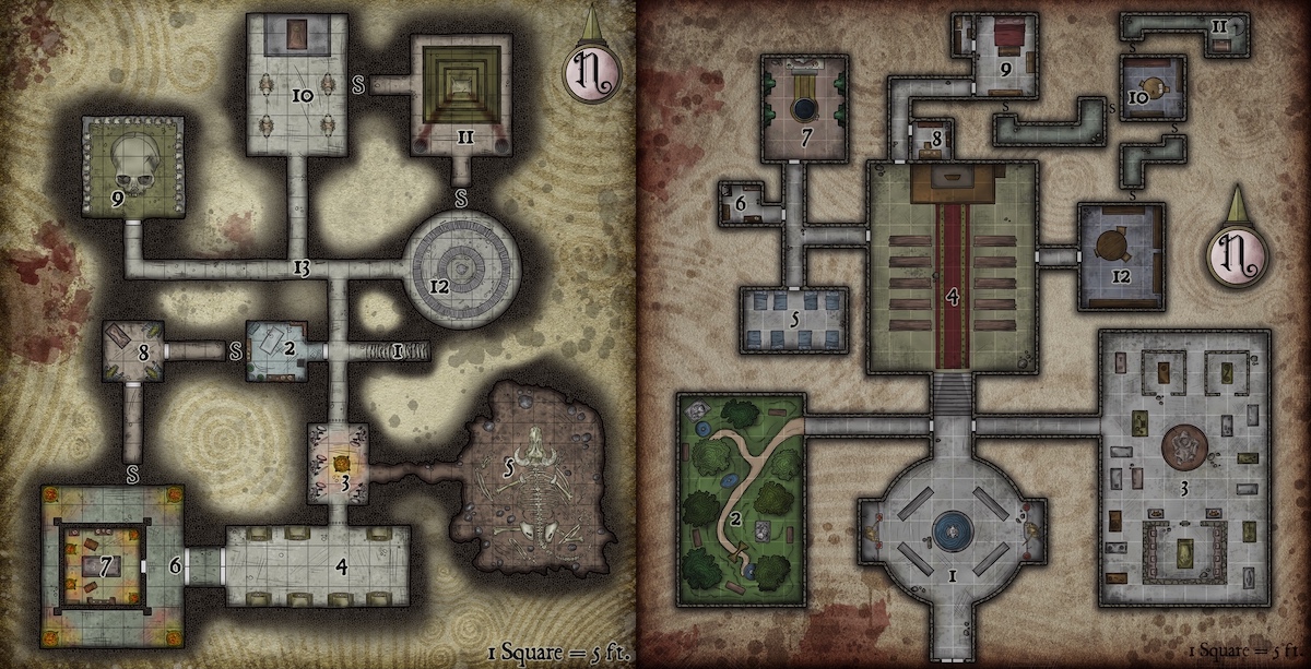 castle ravenloft dungeons and catacombs map