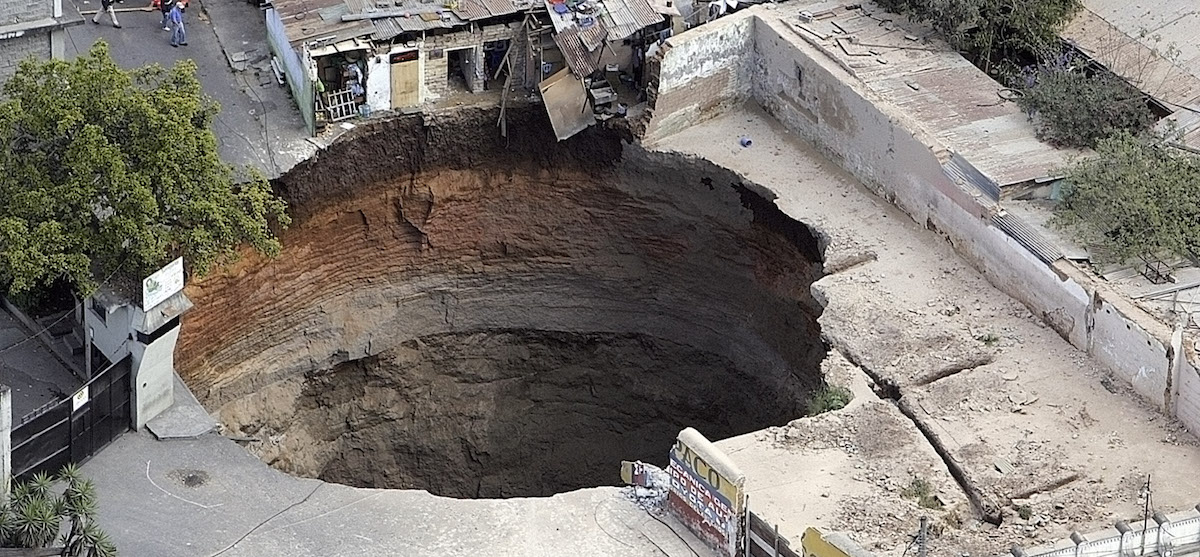 A real sinkhole.